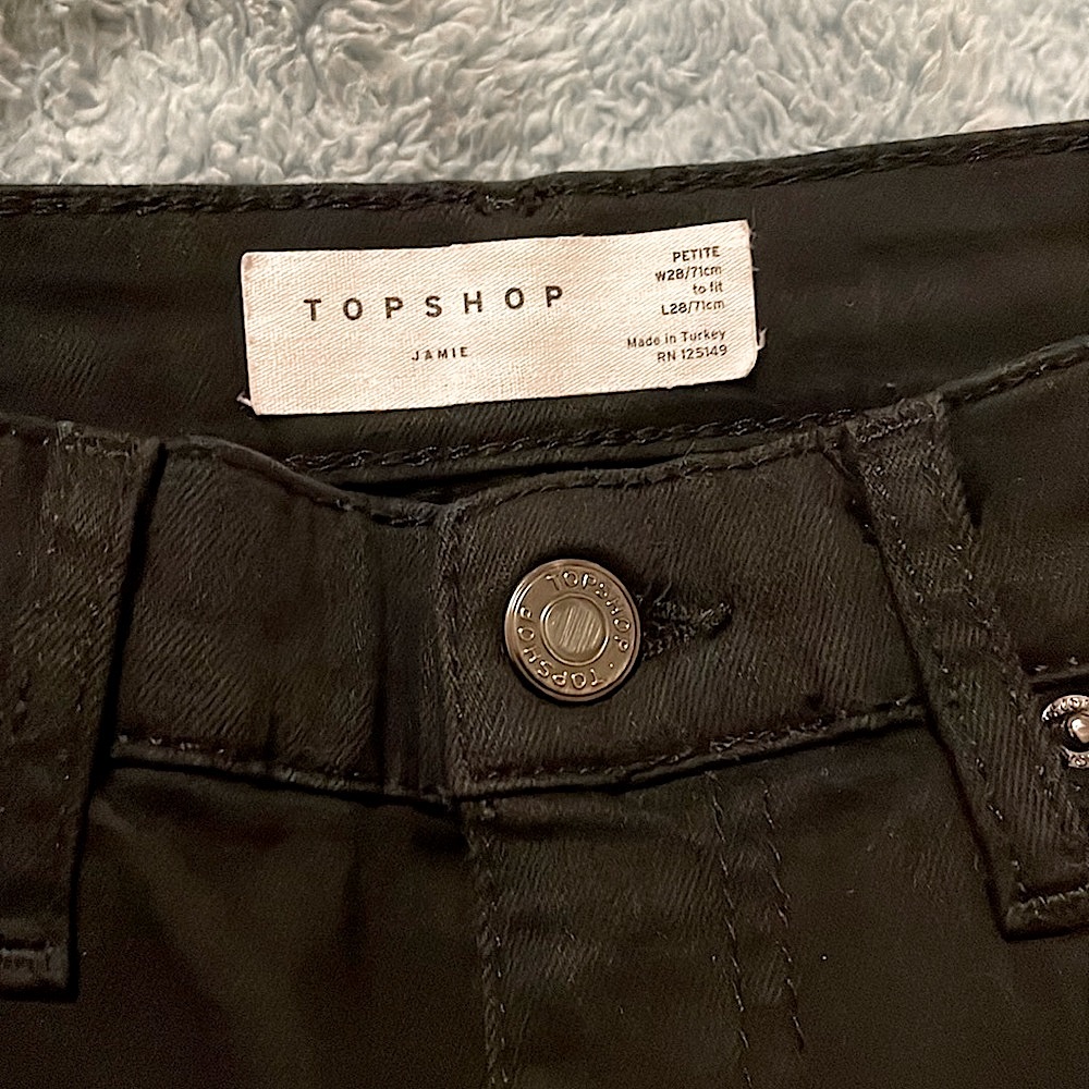 Black Topshop skinny jeans